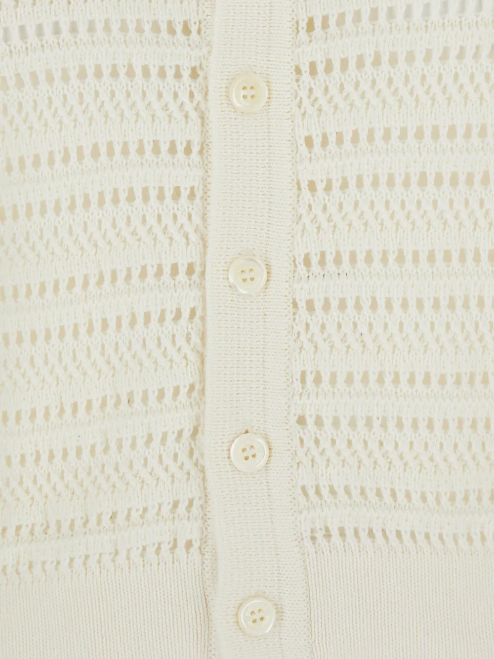 Dunst Cardigan Mit Lochstrickmuster In White