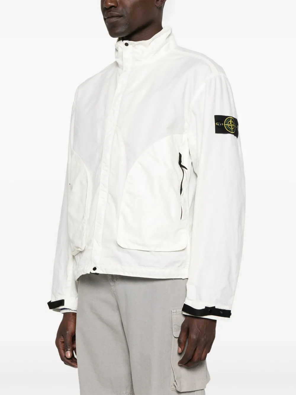 Stone Island Jack met Compass-print Wit