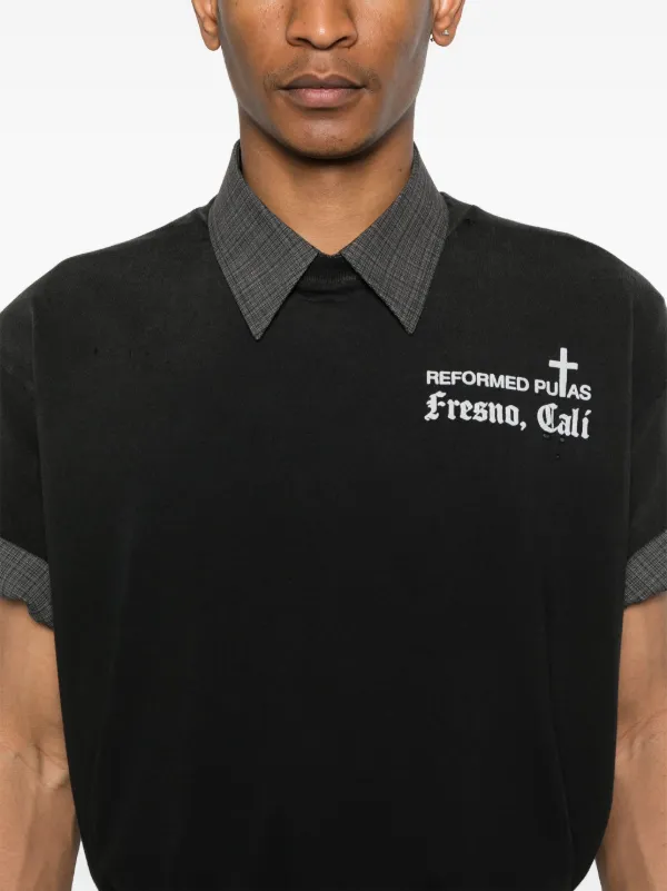 Willy Chavarria ブラック Tシャツ Lサイズ Willy Chavarria Printed T-shirt | Black | FARFETCH