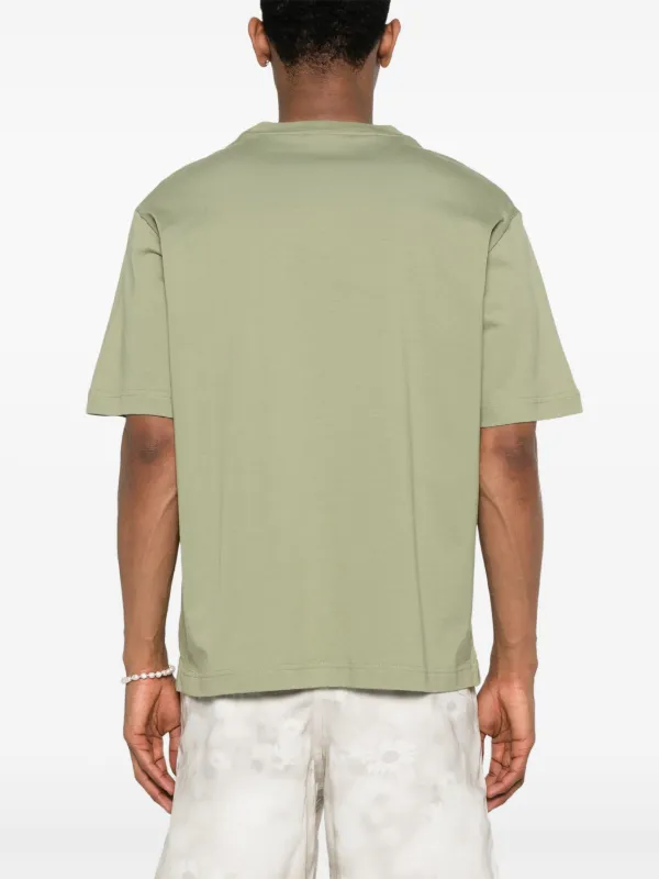 Maison Kitsuné embossed-profile Fox T-shirt | Green | FARFETCH