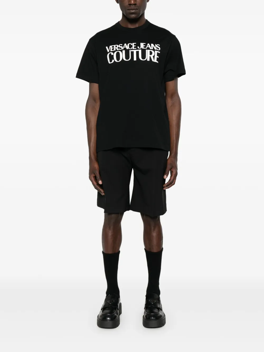 Versace Jeans Couture T-shirt met logo - Zwart