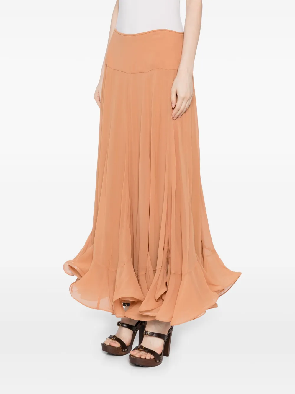 ZIMMERMANN BALANCE FLUTTER MIDI SKIRT