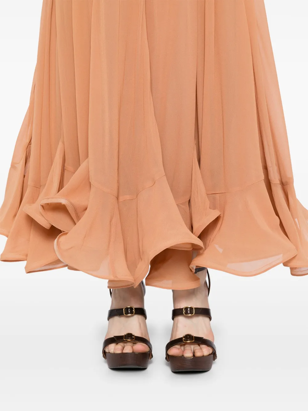 ZIMMERMANN BALANCE FLUTTER MIDI SKIRT