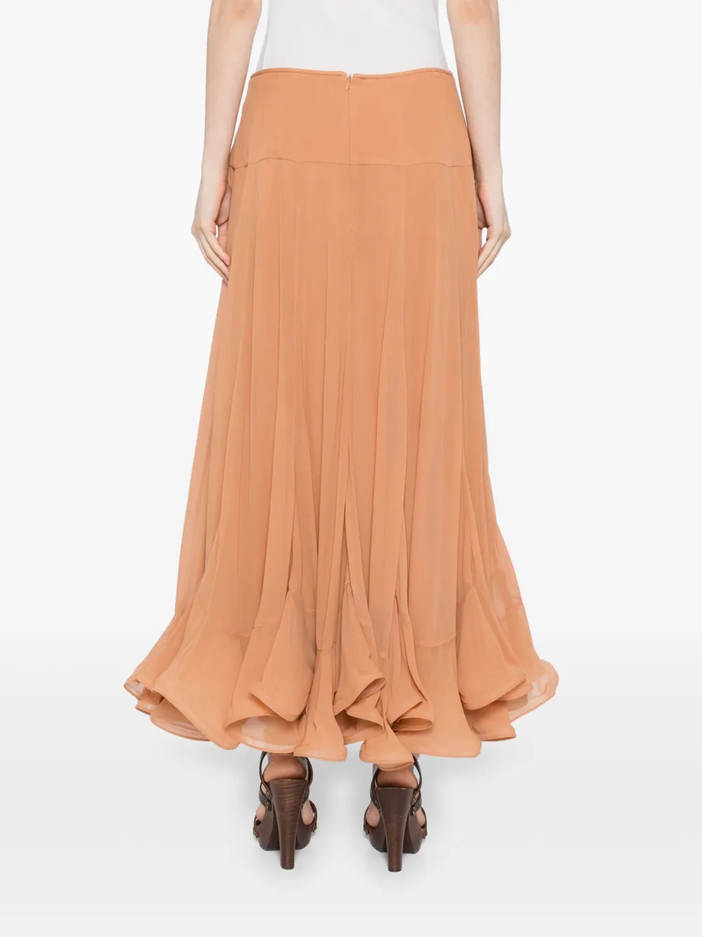 ZIMMERMANN BALANCE FLUTTER MIDI SKIRT
