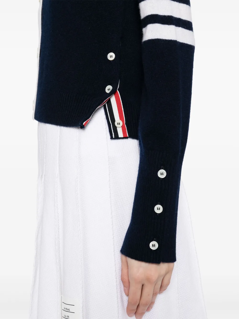 Thom Browne 4-bar cropped vest Blauw