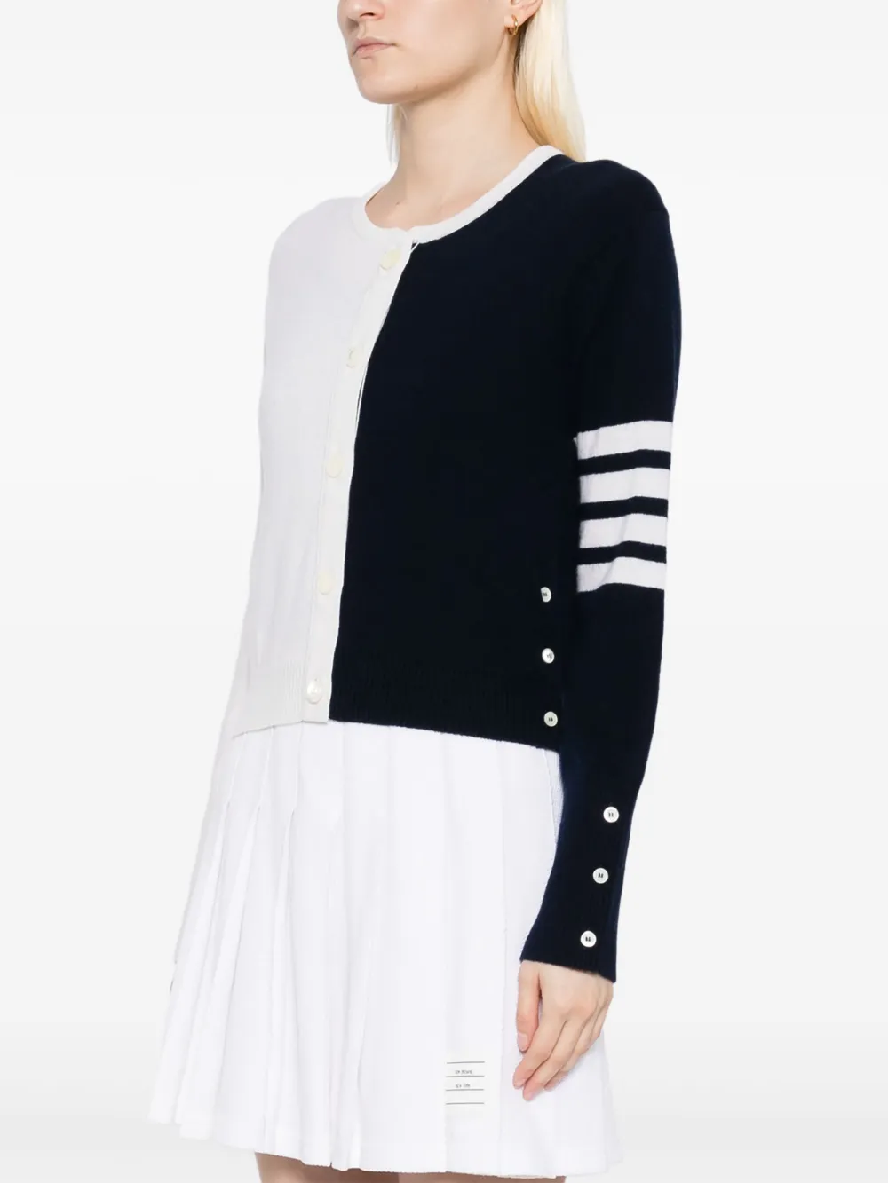 Thom Browne 4-bar cropped vest Blauw