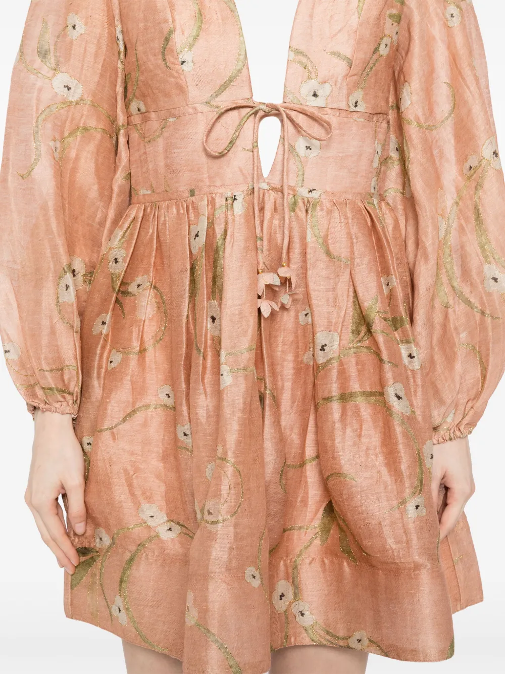 ZIMMERMANN Illuminate mini-jurk Beige