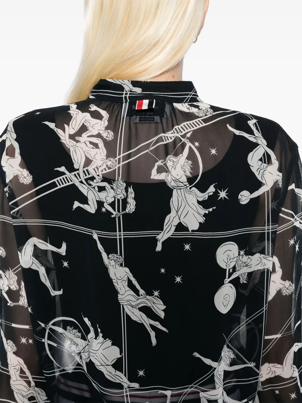 Thom Browne Shirt met kwastje Blauw