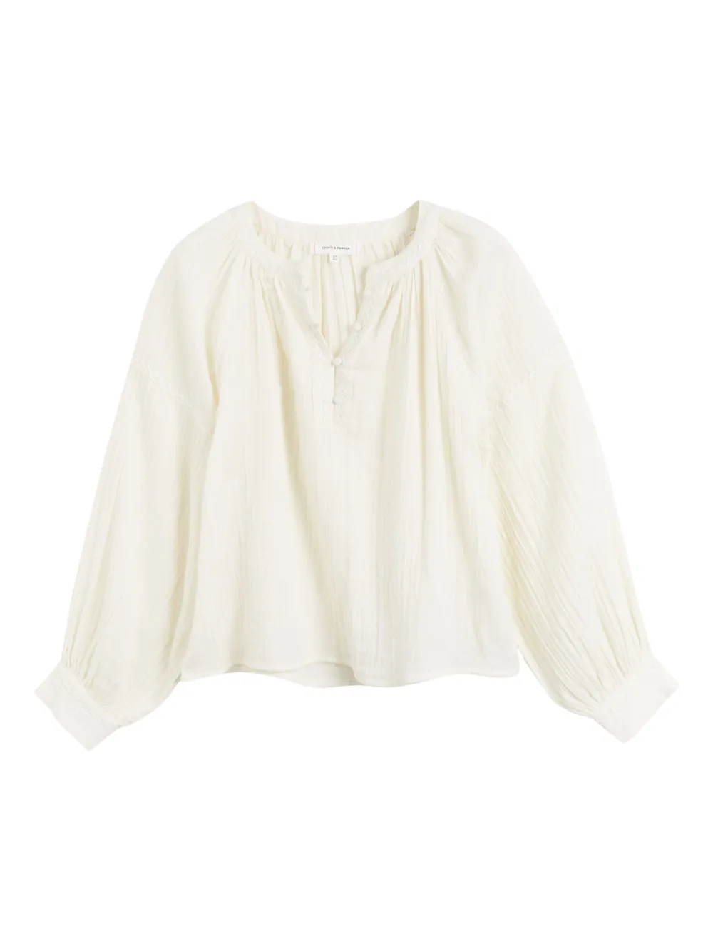 Chinti & Parker St. Tropez blouse met geborduurd detail Beige