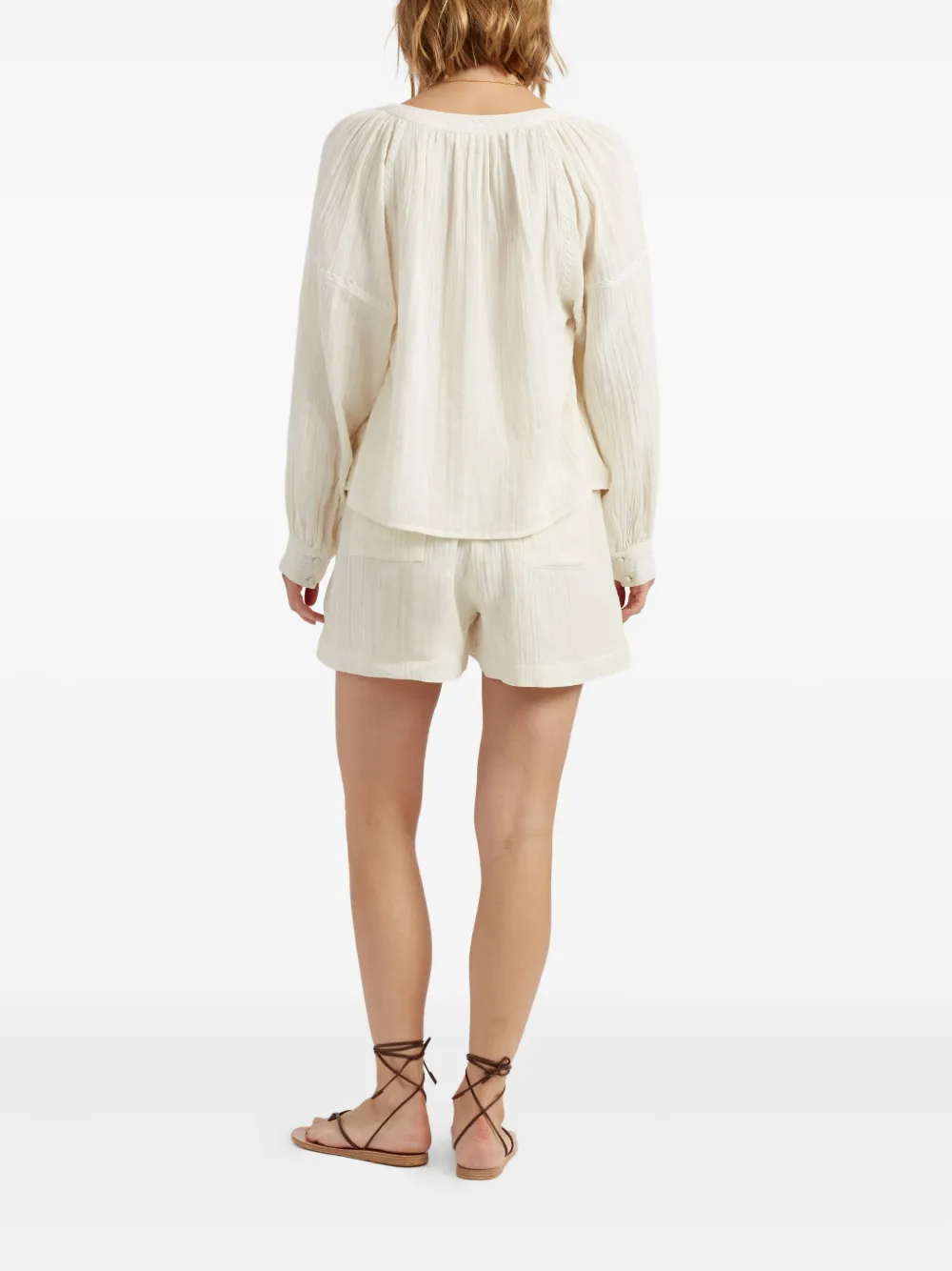 Chinti & Parker St. Tropez blouse met geborduurd detail Beige