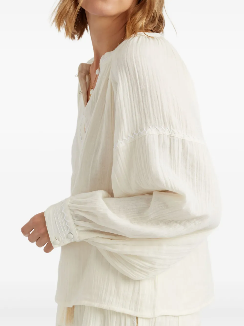 Chinti & Parker St. Tropez blouse met geborduurd detail Beige