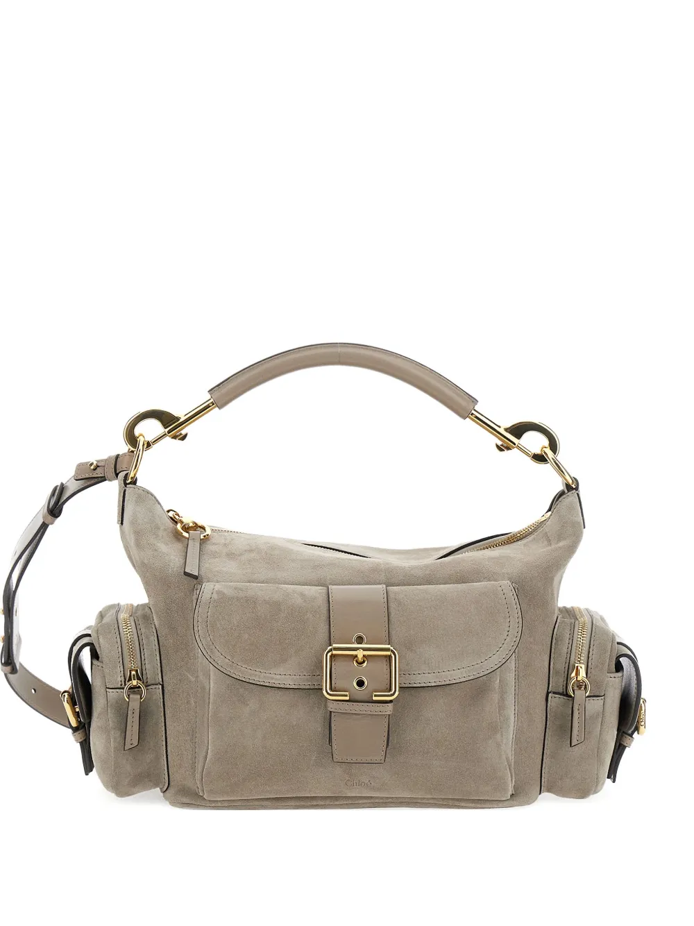 Chloé スエード カメラバッグ - グレー Chloé スエード カメラバッグ - グレー