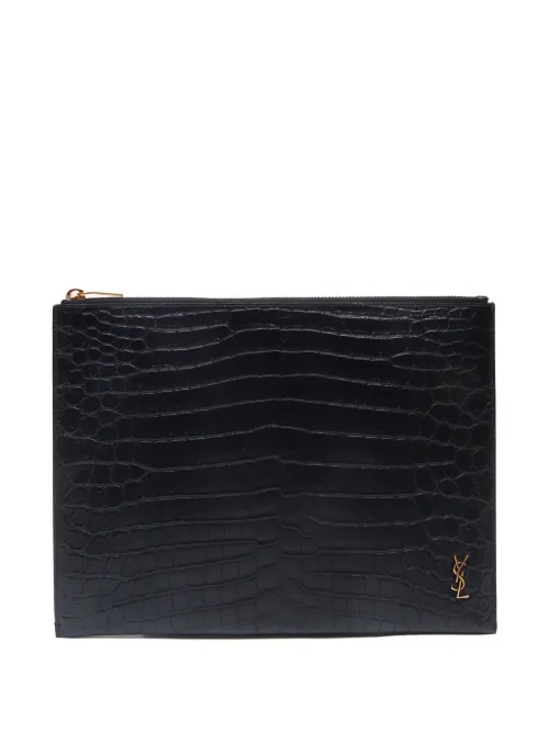 Pochette en cuir embossé (années 2010-2020) - Saint Laurent Pre-Owned - Modalova
