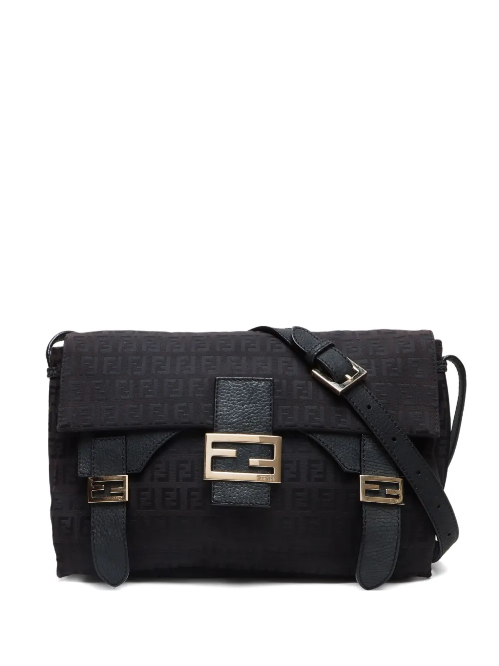 Fendi Pre-Owned 2000-2020 ズッカ ショルダーバッグ - ブラック Fendi Pre-Owned 2000-2020 ズッカ ショルダーバッグ - ブラック