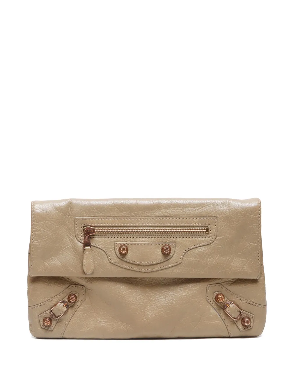 2010-2020s Giant Envelope leather clutch bag