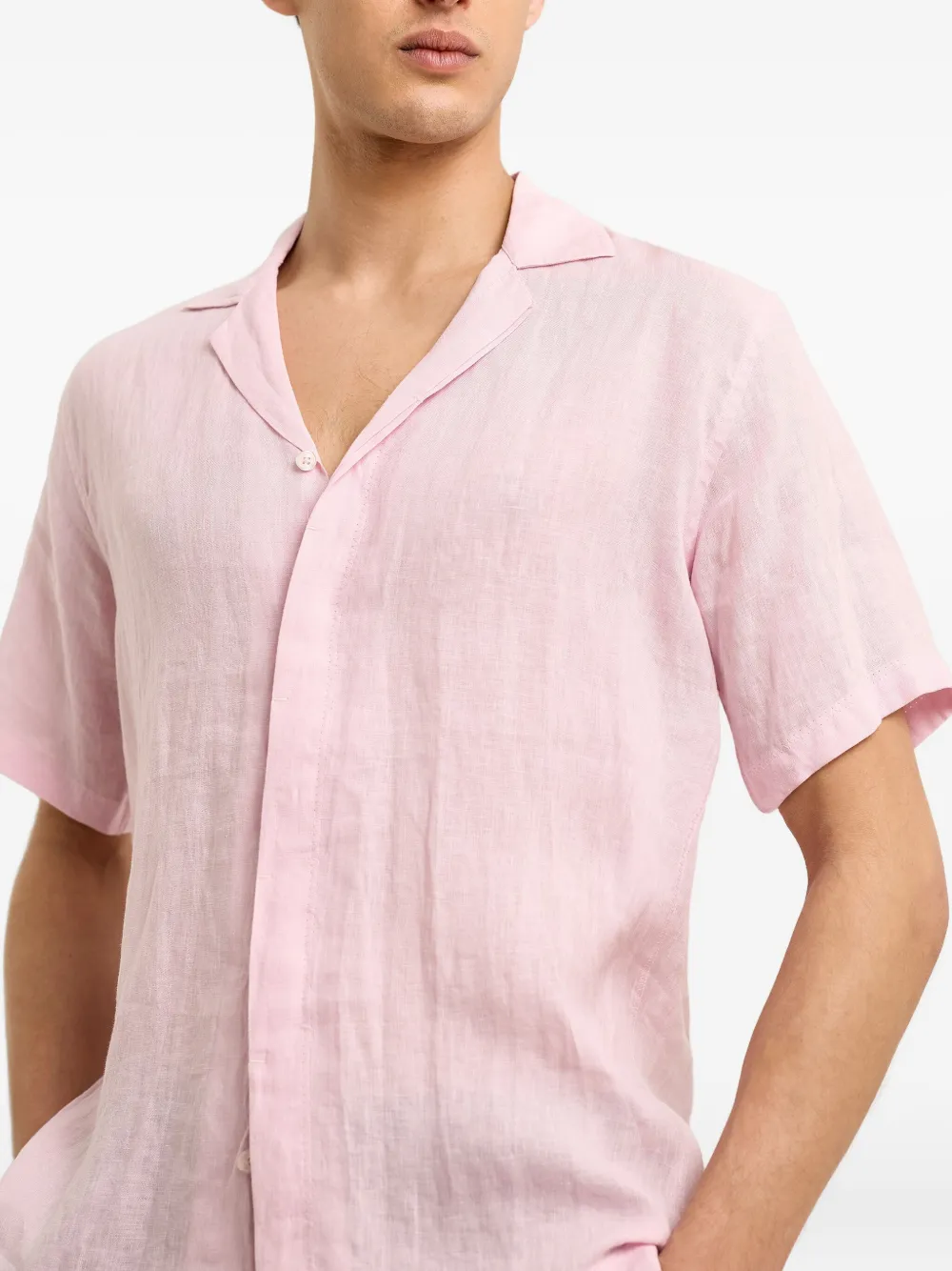 Orlebar Brown Maitan overhemd Roze