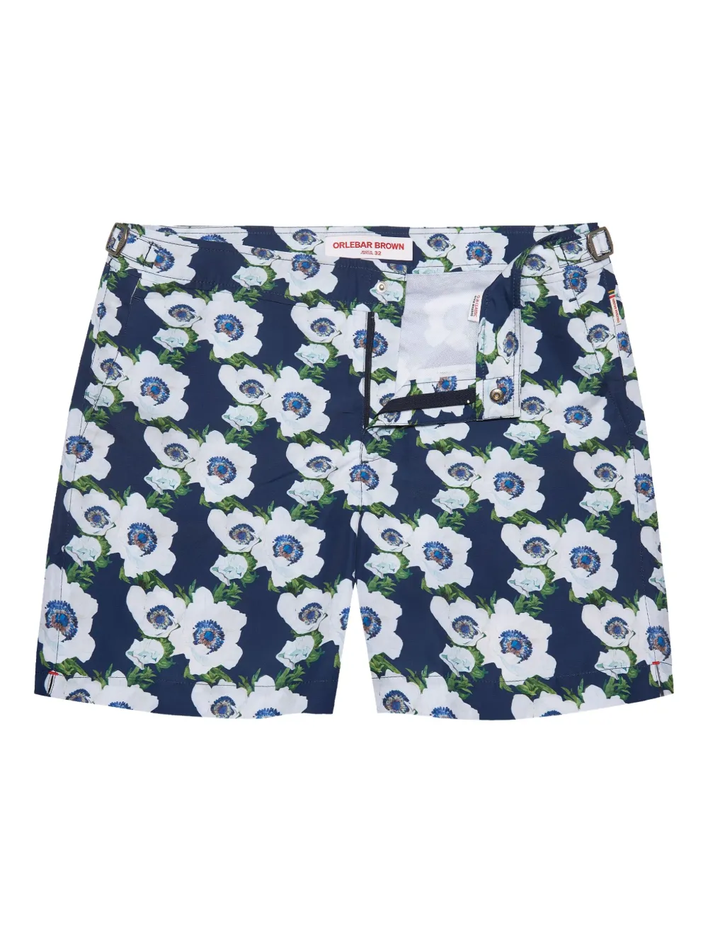 Bulldog floral-print swim shorts