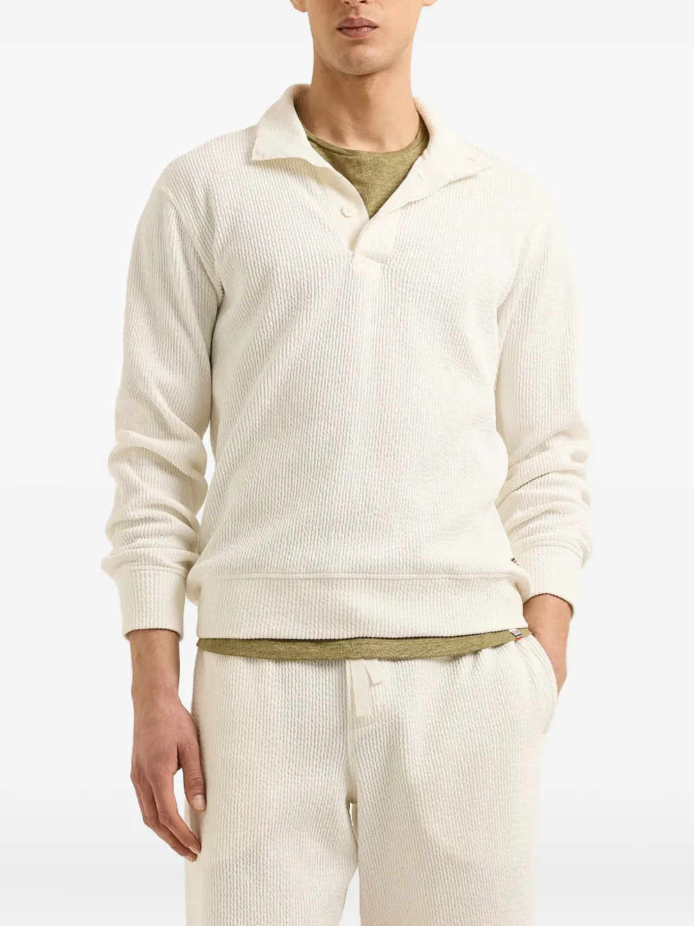 Orlebar Brown Mazari poloshirt met textuur - Wit
