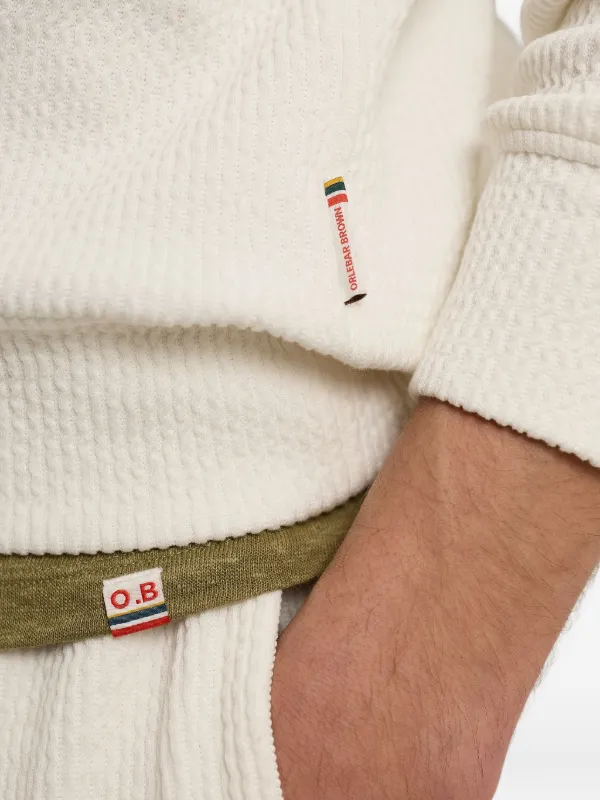 Orlebar Brown Mazari Textured Polo Shirt | White | FARFETCH JO