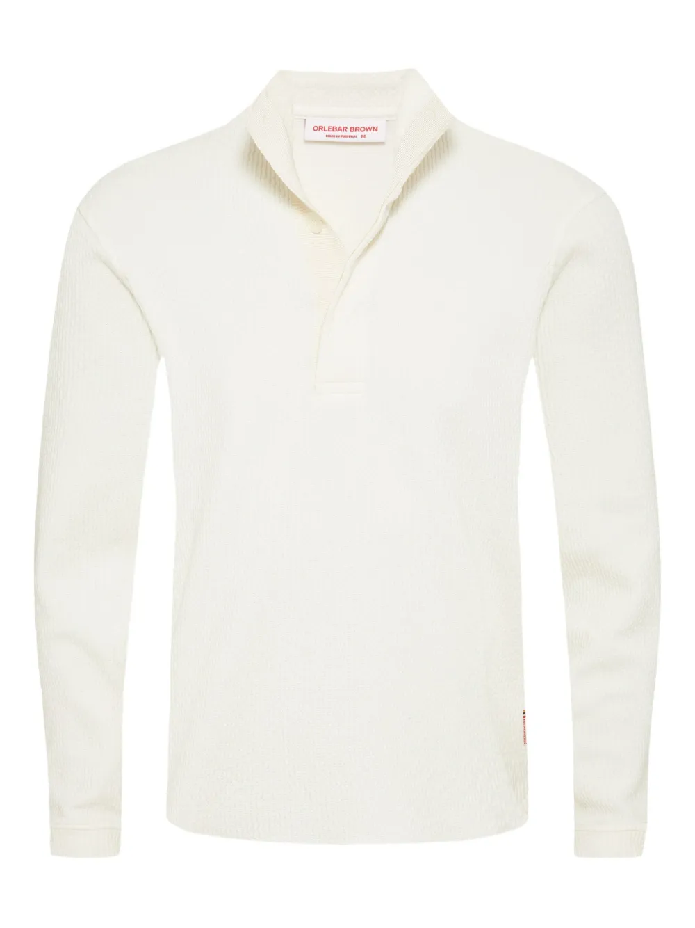 Orlebar Brown Mazari textured polo shirt Wit