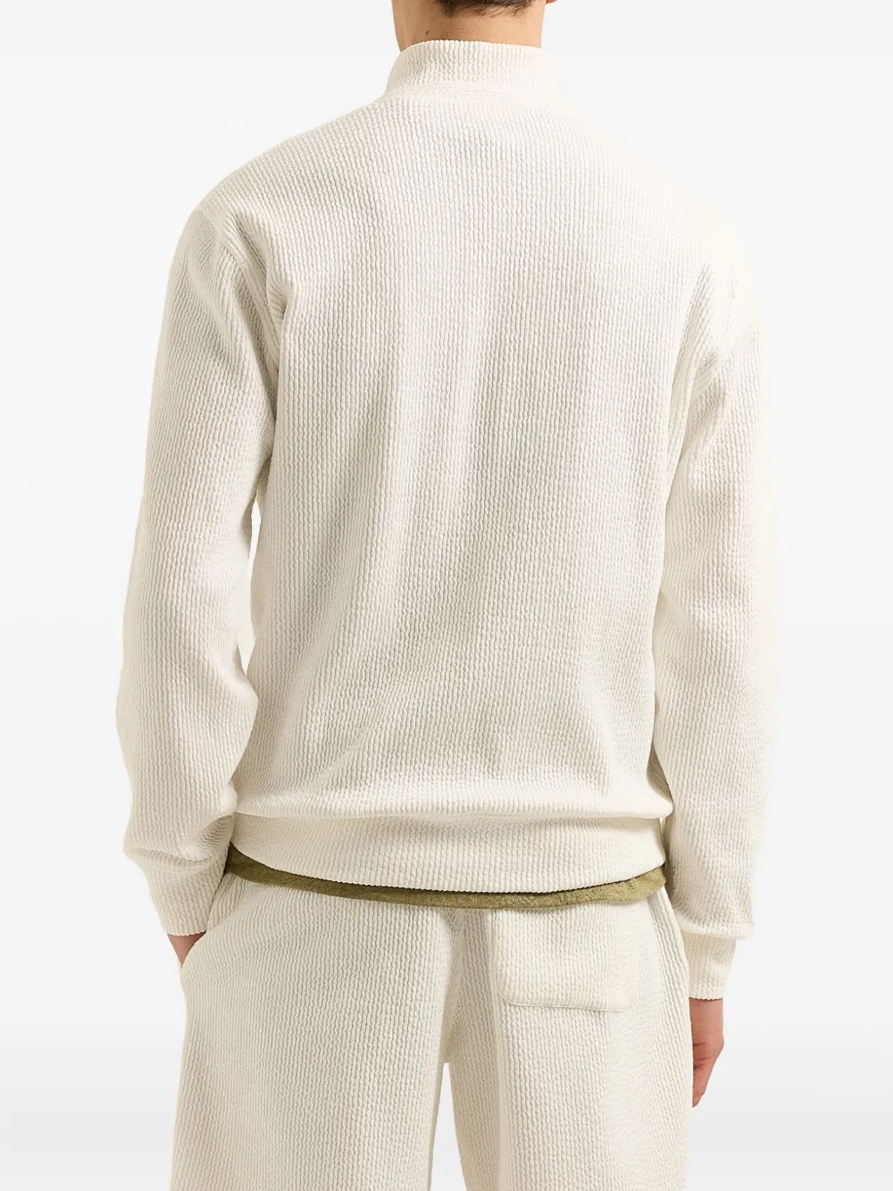 Orlebar Brown Mazari poloshirt met textuur Wit