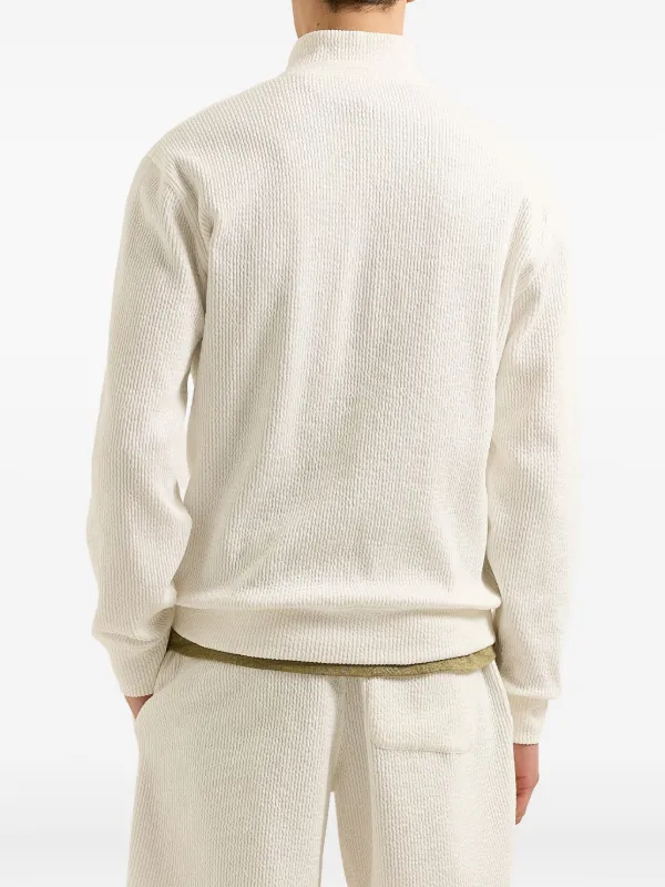ORLEBAR BROWN ホワイト長袖ポロシャツ Orlebar Brown Mazari Textured Polo Shirt | White | FARFETCH