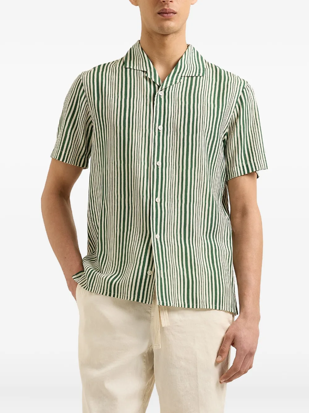 Orlebar Brown Hibbert shirt - Groen