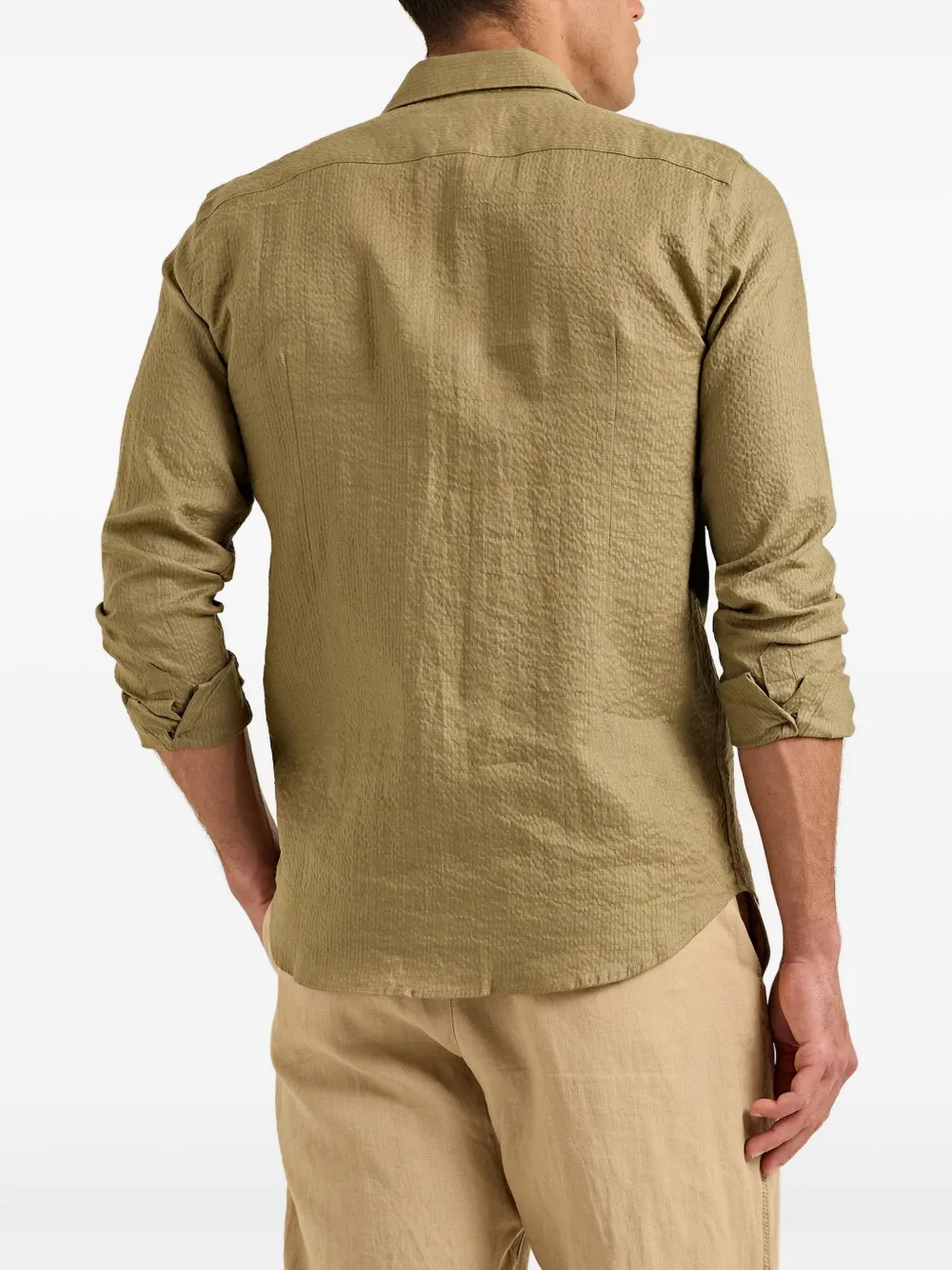 Orlebar Brown Giles overhemd Groen