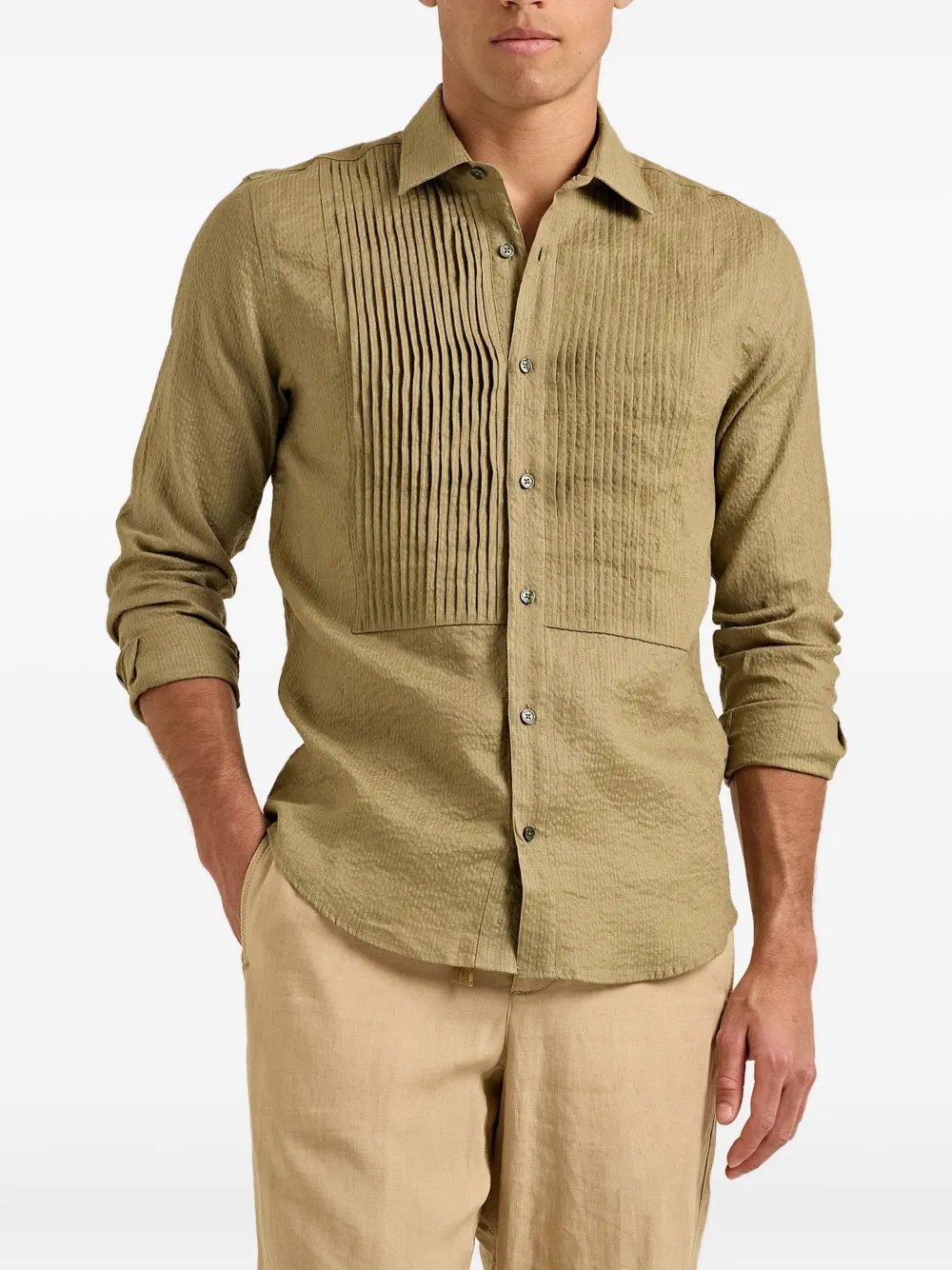 Orlebar Brown Giles overhemd - Groen
