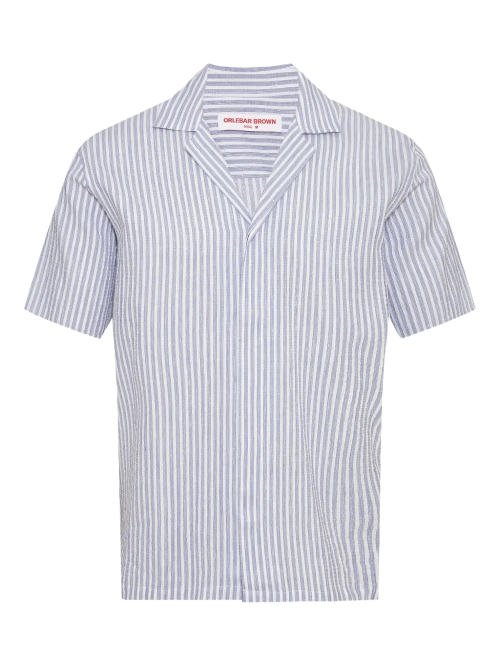 Orlebar Brown Maitan Ii Beach Stripe Seersucker Button Down Shirt