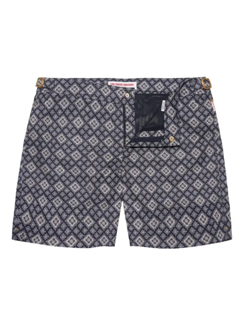 Orlebar Brown Bulldog geometric-patterned swim shorts