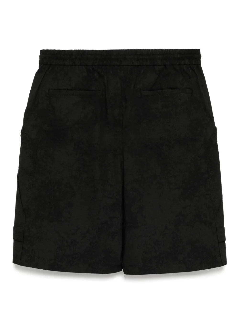 Juun.J painted striped shorts - Zwart
