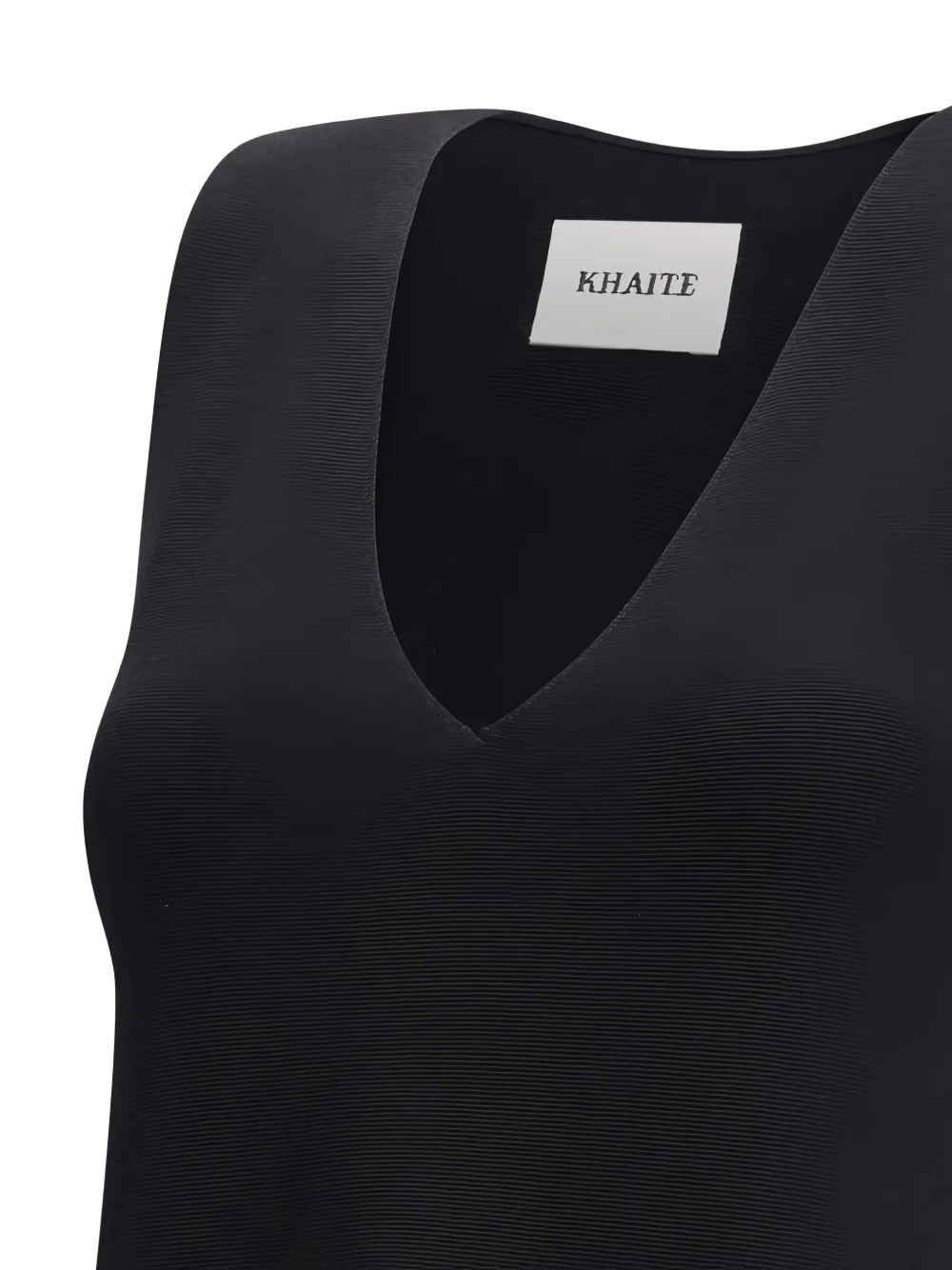 KHAITE Keran midi-jurk Zwart