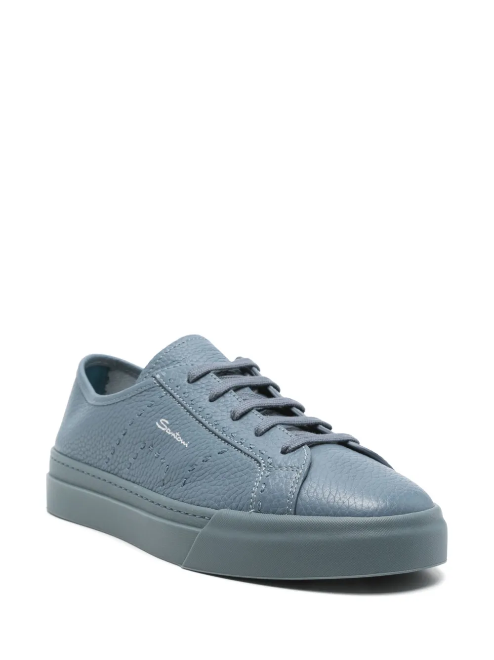 Santoni Leren sneakers Blauw