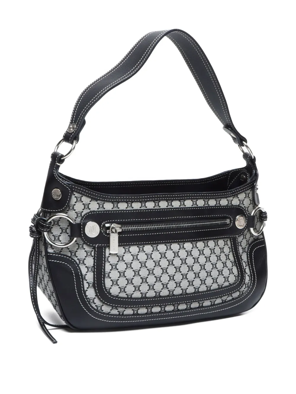 Pre-owned Celine 2000-2015 Macadam Shoulder Bag In Black