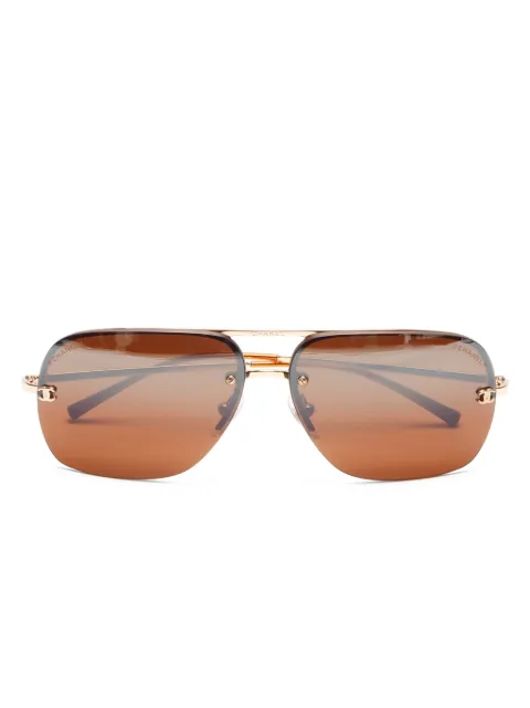 CHANEL Pre-Owned lentes de sol con armazón cuadrada 2010-2020