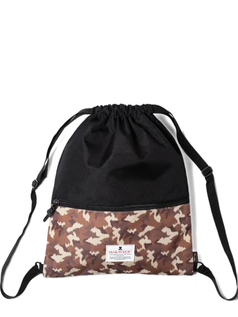 Makavelic camouflage-print drawstring backpack