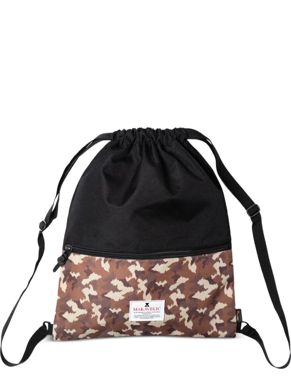 Makavelic sac à dos à imprimé camouflage | marron | Image 1