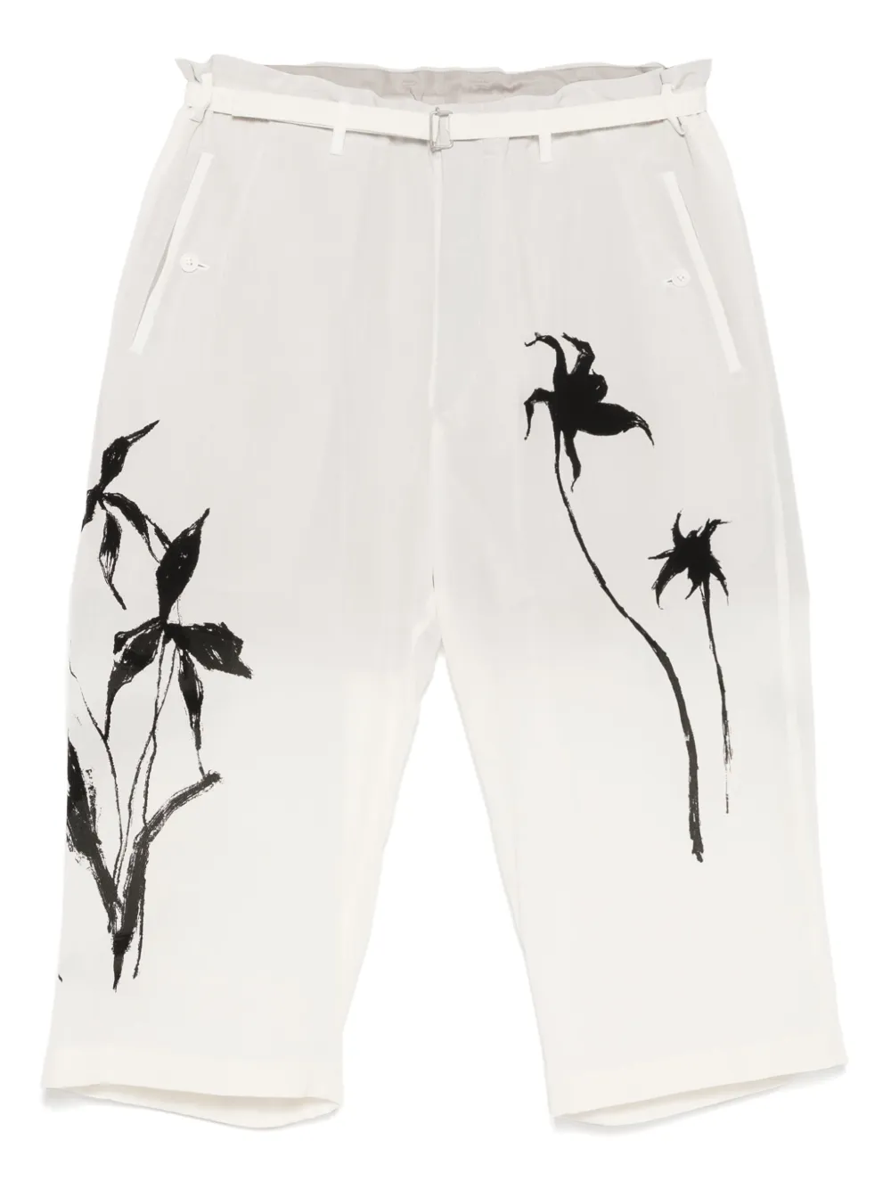 Yohji Yamamoto pantalones con estampado gráfico | blanco | Image 1