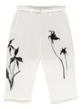 Yohji Yamamoto graphic-print trousers - White