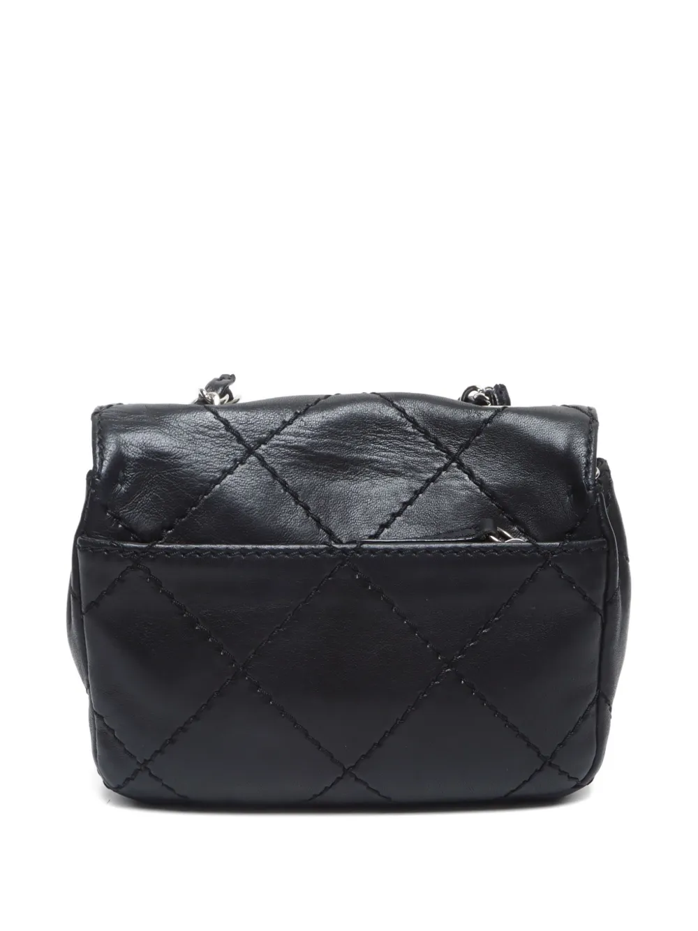 Pre-owned Chanel 2010-2011 Small Wild Stitch Shoulder Bag In Black