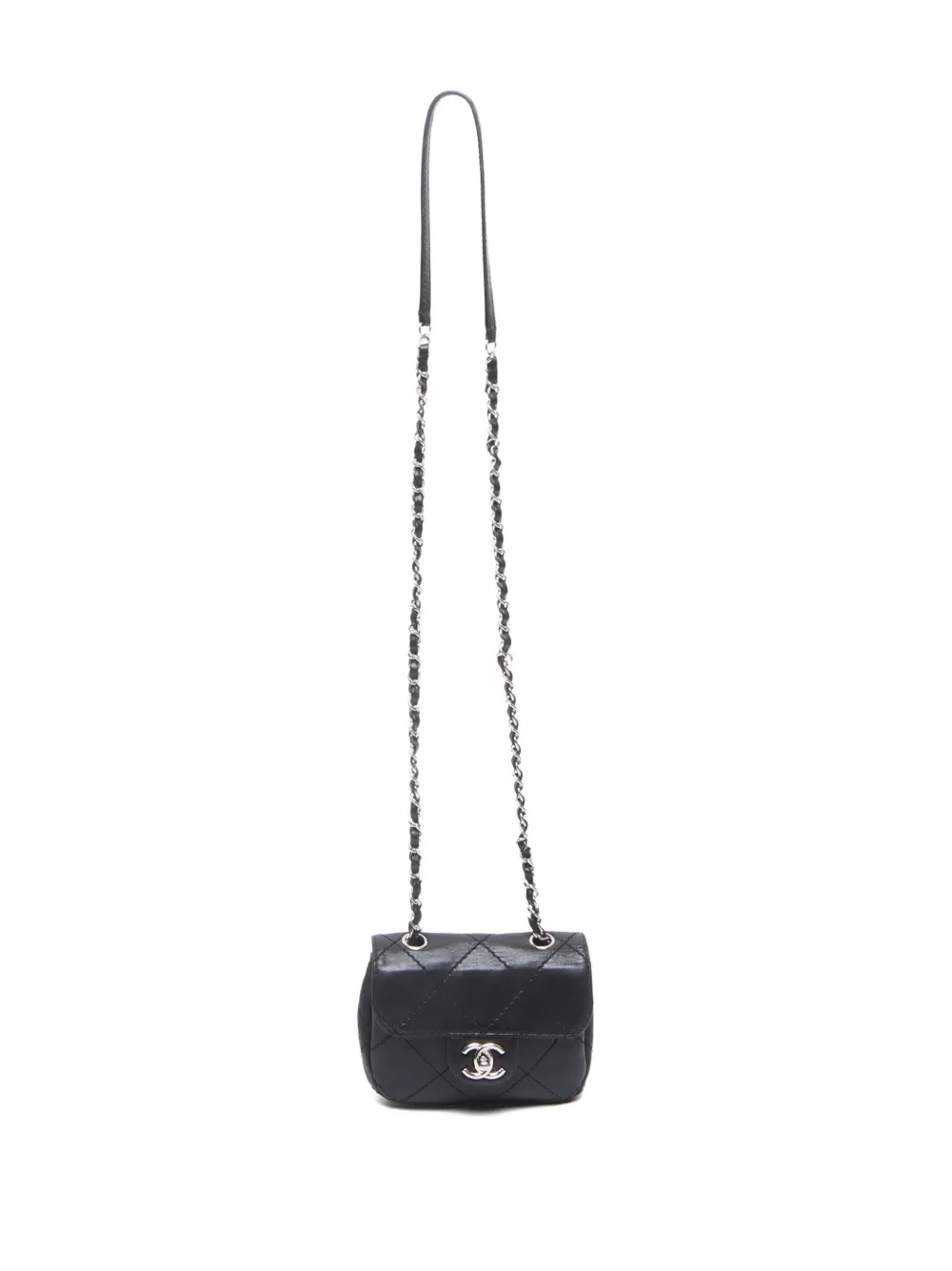 Pre-owned Chanel 2010-2011 Small Wild Stitch Shoulder Bag In Black