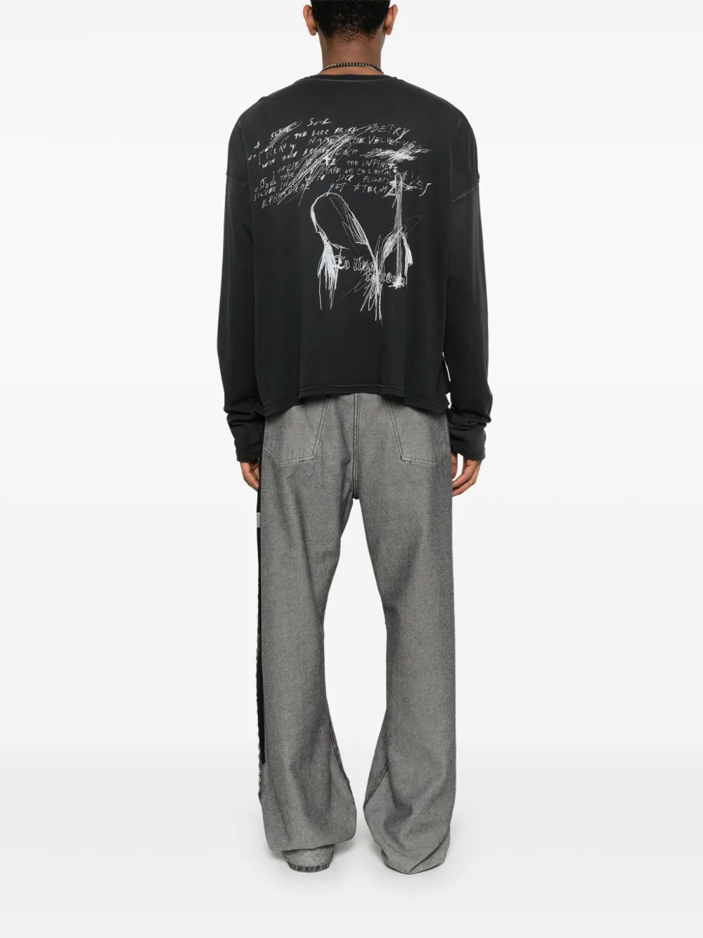 Ann Demeulemeester T-shirt met print Zwart