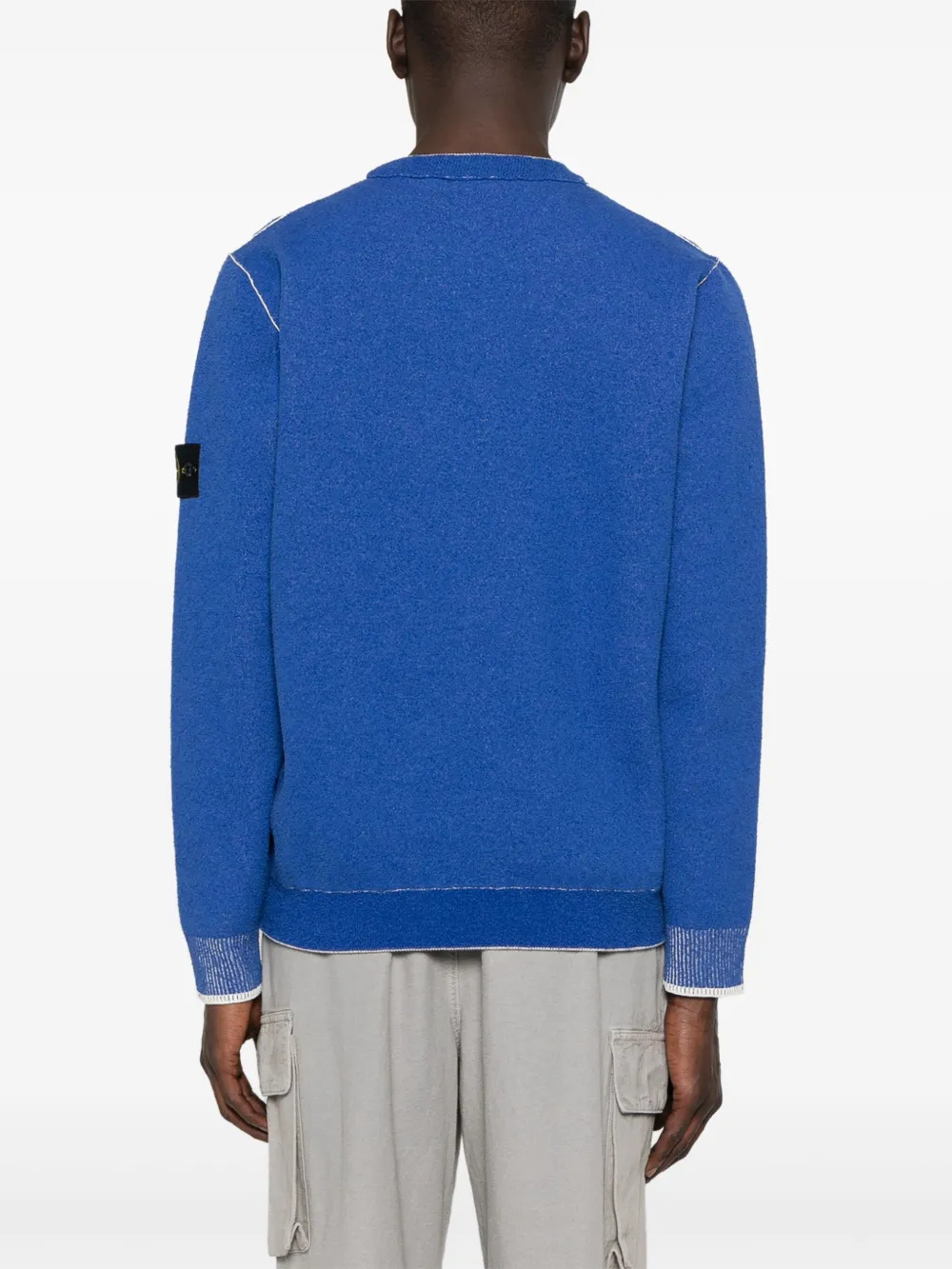 Stone Island Sweater met Compass-logopatch Blauw