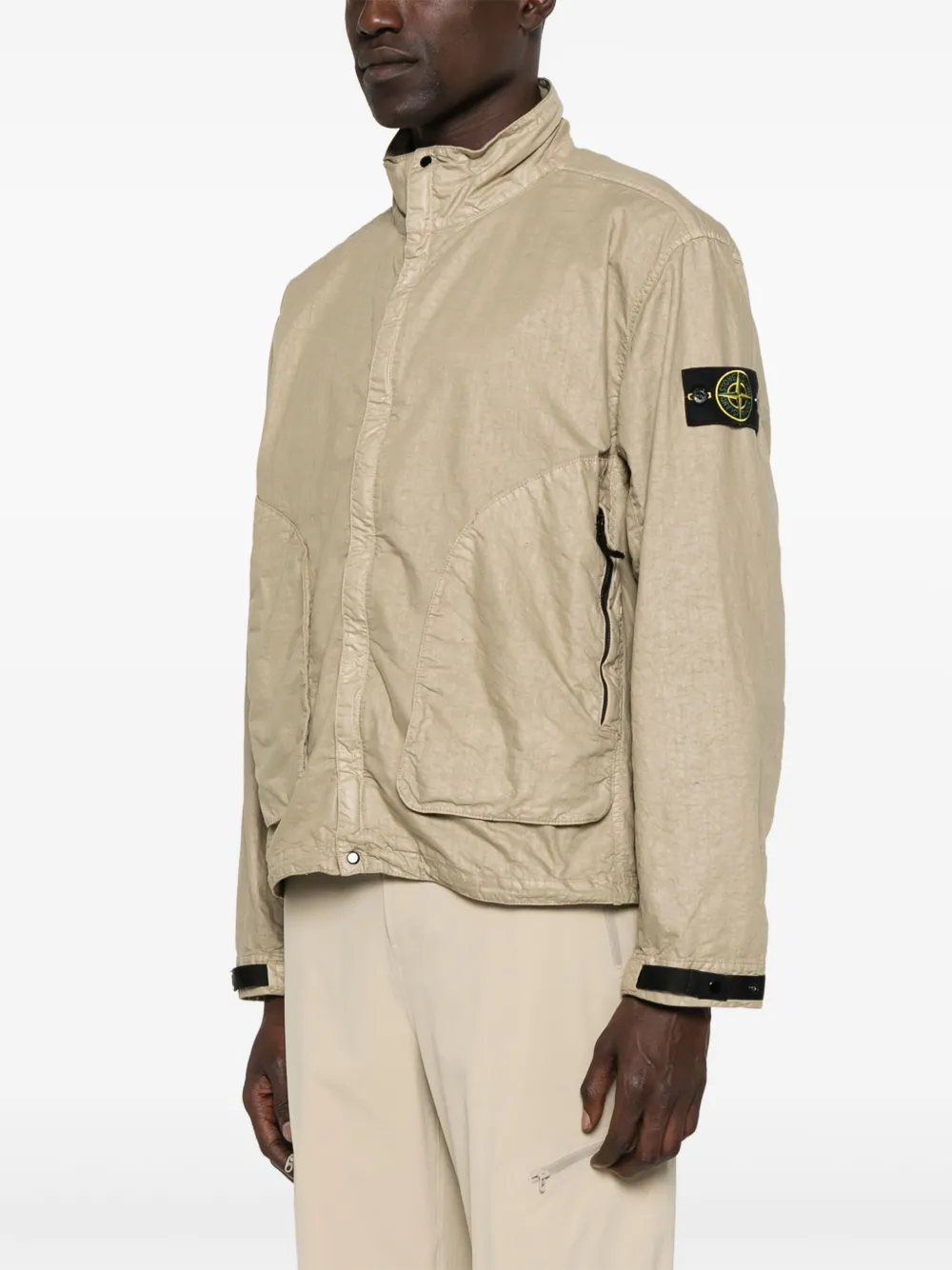 Stone Island Jack met Compass-print Beige
