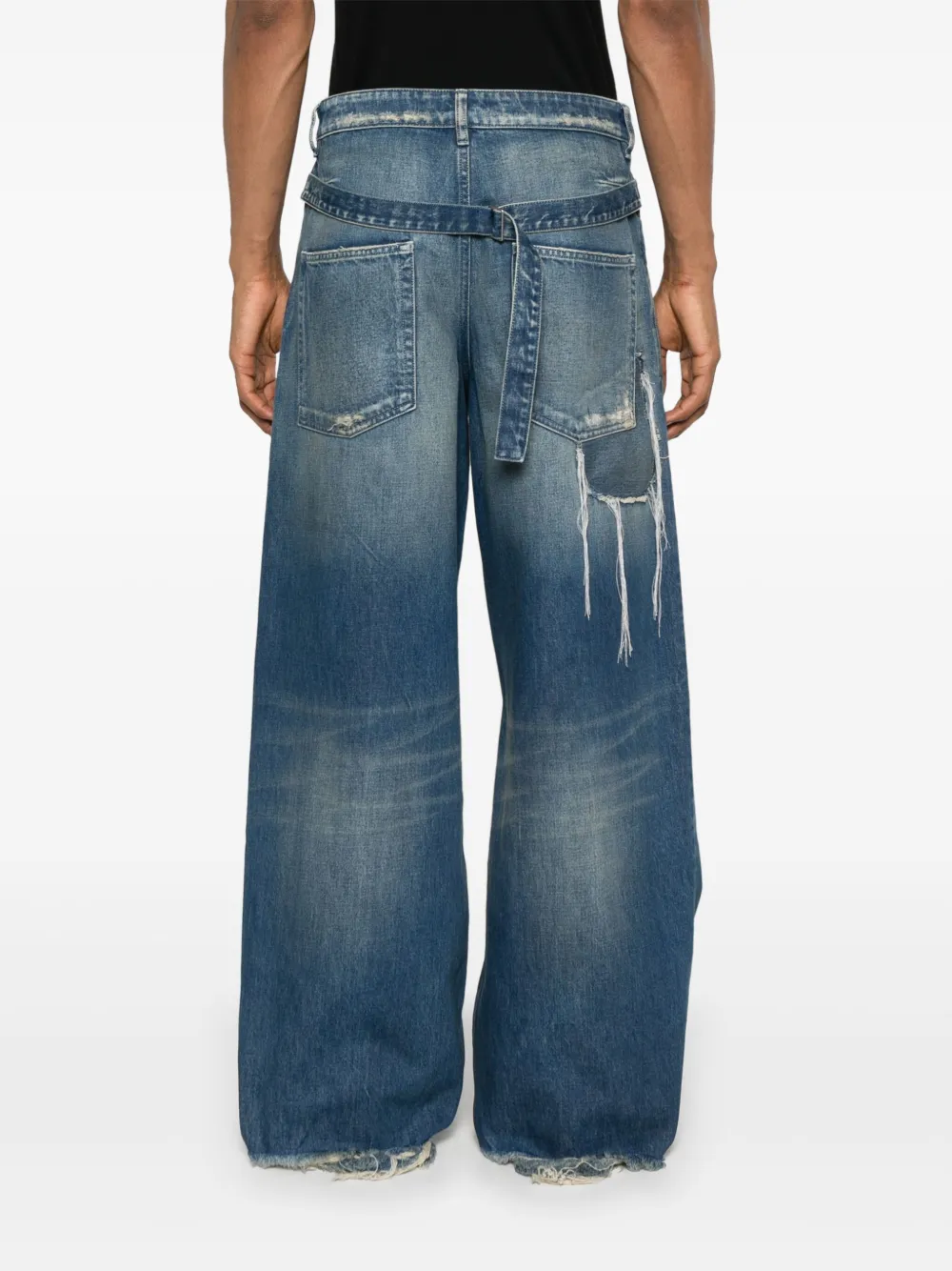 Ann Demeulemeester Gerafelde jeans Blauw
