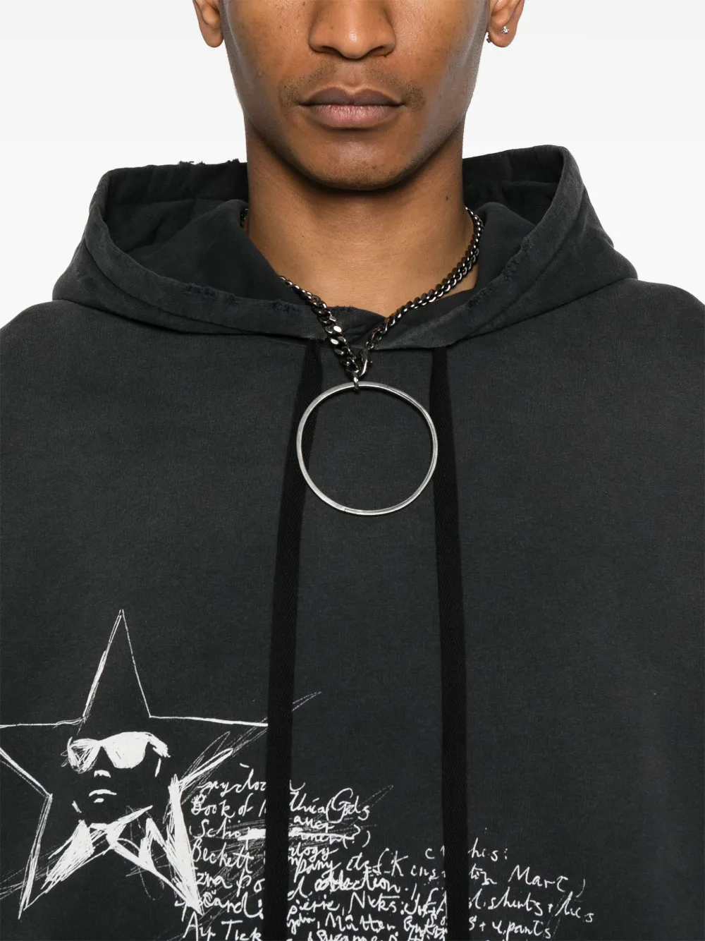 Ann Demeulemeester Olly hoodie Zwart