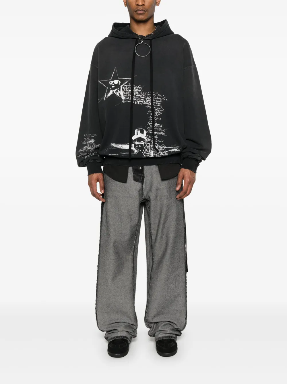 Ann Demeulemeester Olly hoodie Zwart