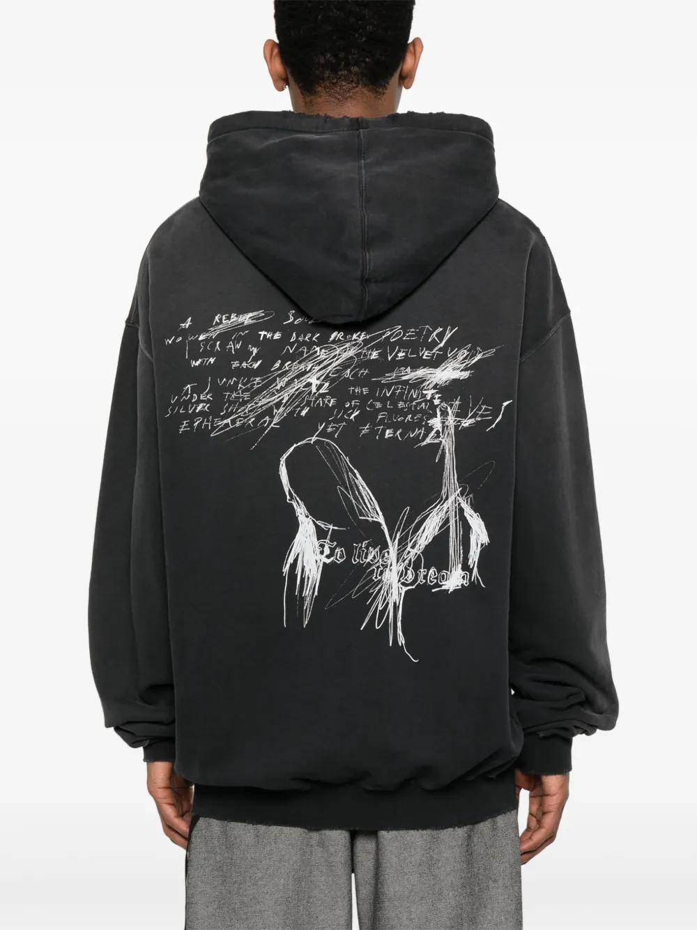 Ann Demeulemeester Olly hoodie Zwart