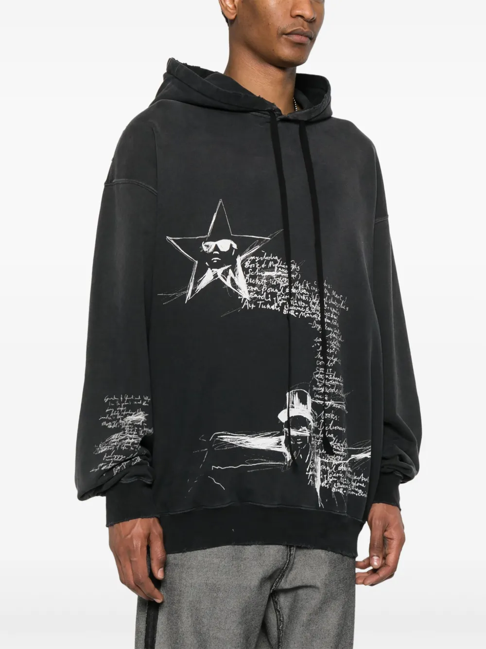 Ann Demeulemeester Olly hoodie Zwart